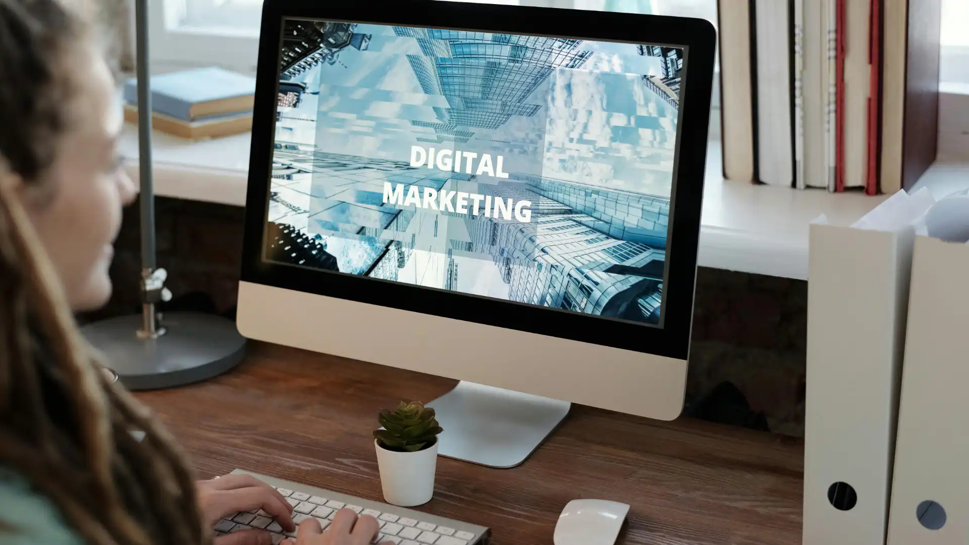 digital marketing on screen
